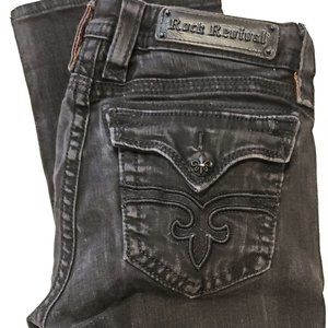 Rock Revival Black Skinny Jeans 27x30